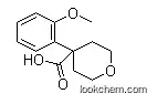 Molecular Structure of 1039931-72-0 (4-(2-methoxyphenyl)tetrahydro-2H-pyran-4-carboxylic acid)